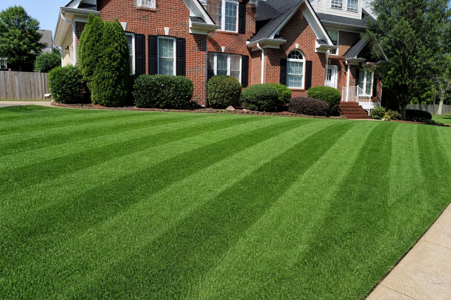 After professional lawn care