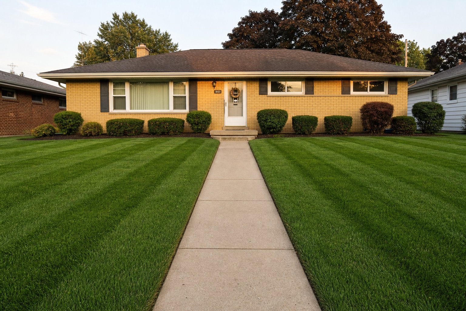 After professional lawn care